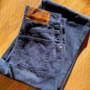 ESPRIT Navy Blue High Waisted Straight Leg Ankle Crop Jeans - 24 / Petite / 90's